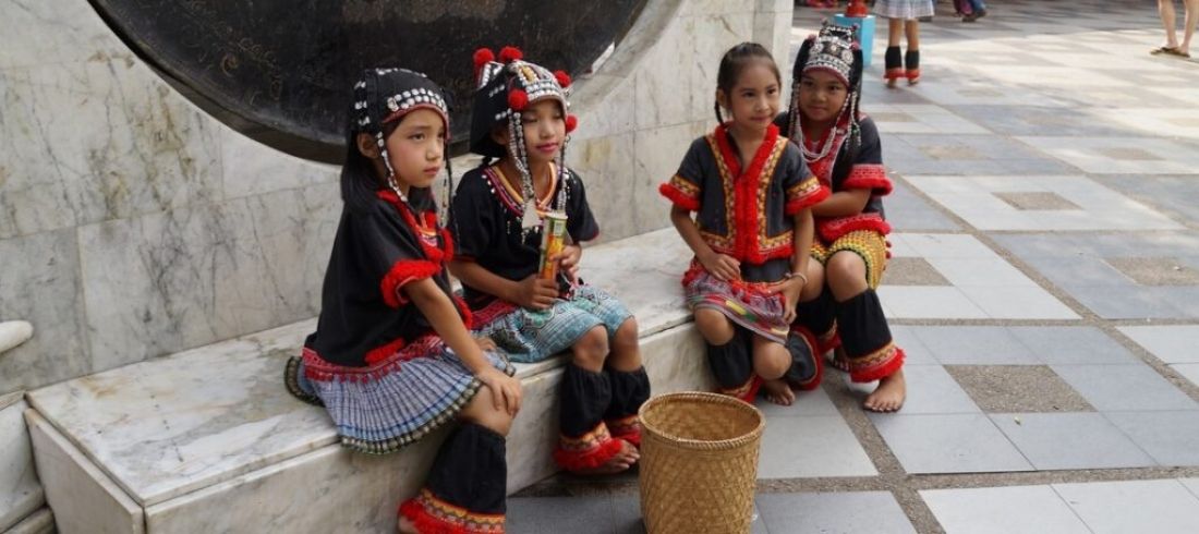 Minorité ethnique Chiang Mai tribus enfants